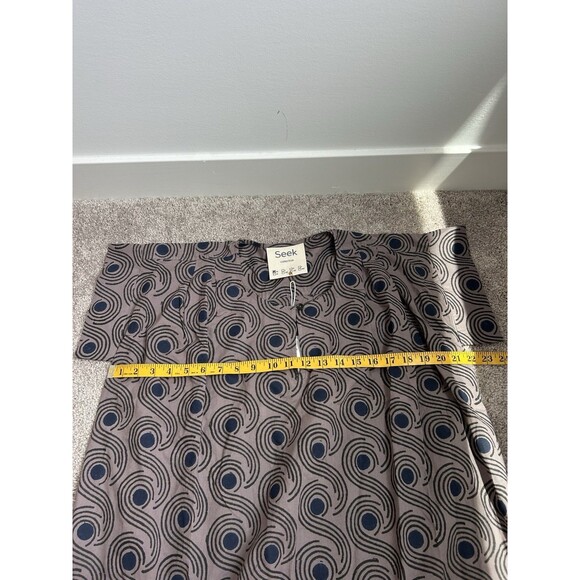 Seek Collective Mocha Swirls Purple Cotton Pattern Maxi Dress Oversized Size XS - Picture 12 of 13